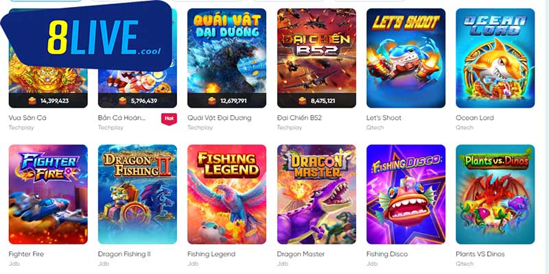 Khám phá thiên đường bắn cá online tại nhà cái 8live